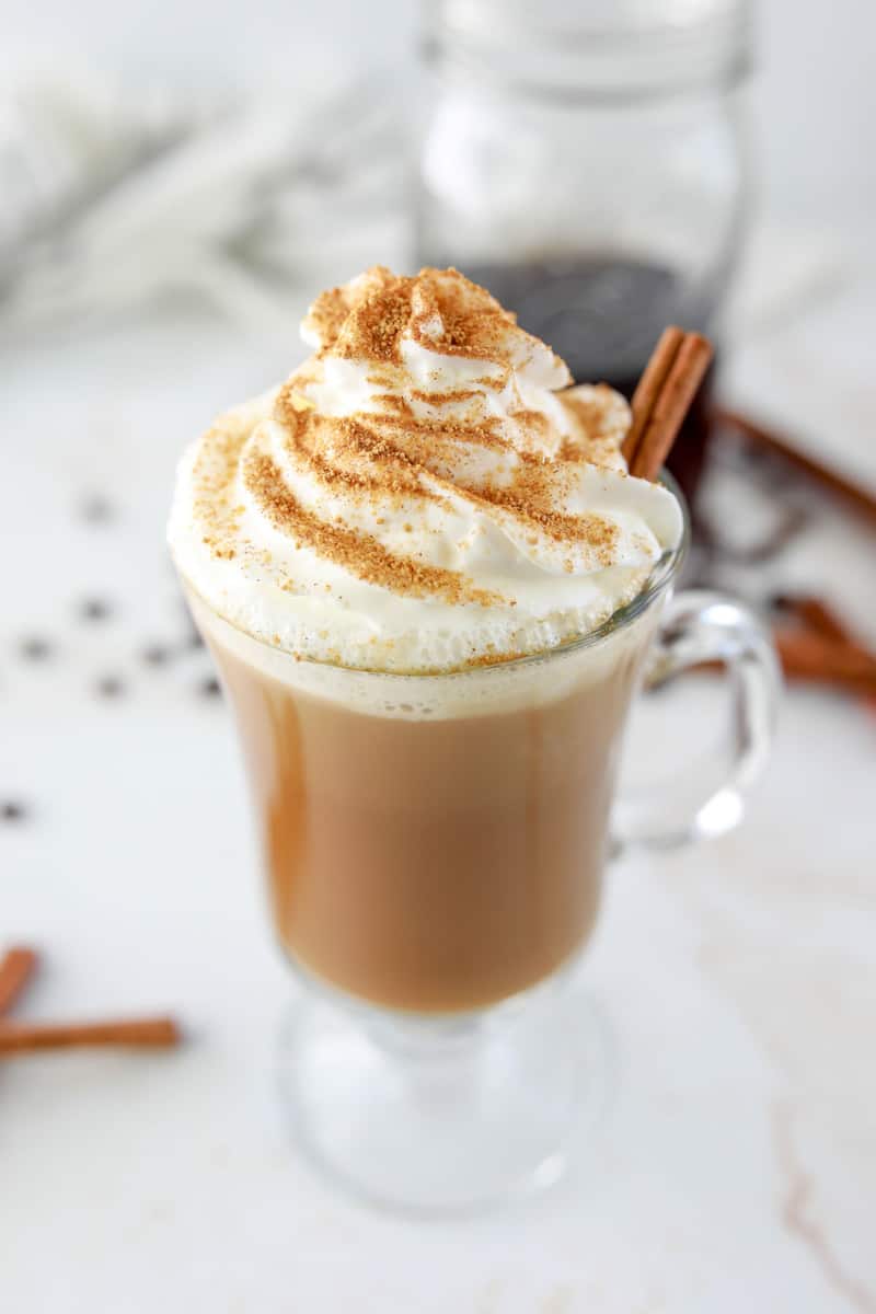 copycat Starbucks cinnamon dolce latte drink.