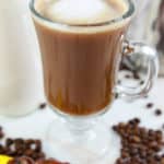 copycat Starbucks honey almond milk flat white coffee drink.