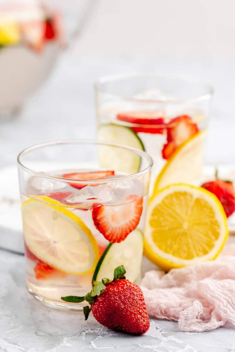 Miniature Lemon Water glasses