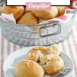 copycat Texas Roadhouse yeast rolls on a plate.