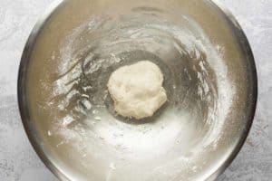 samosa dough in a bowl.