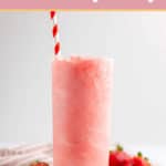 copycat Wendy's strawberry frosty and strawberries.