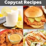 collage of copycat Chick Fil A recipes.