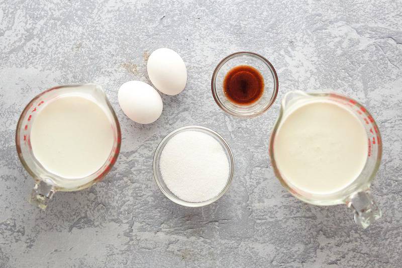 French vanilla ice cream ingredients.