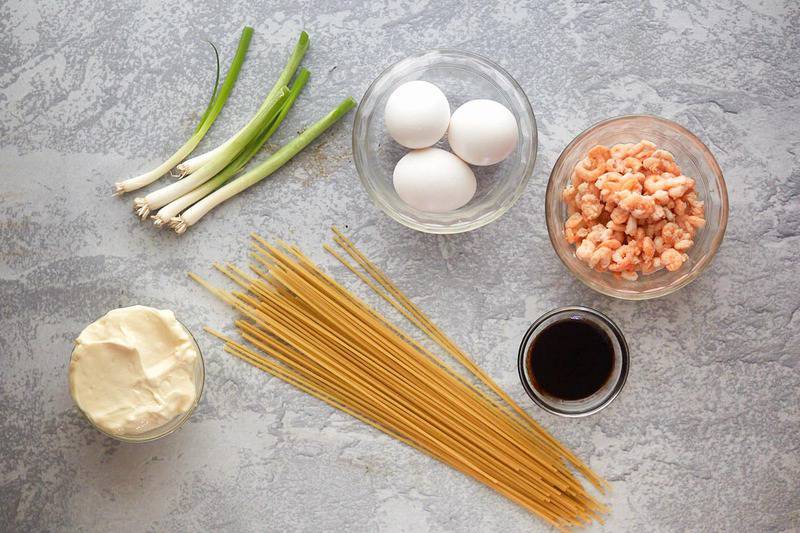 shrimp pasta salad ingredients.