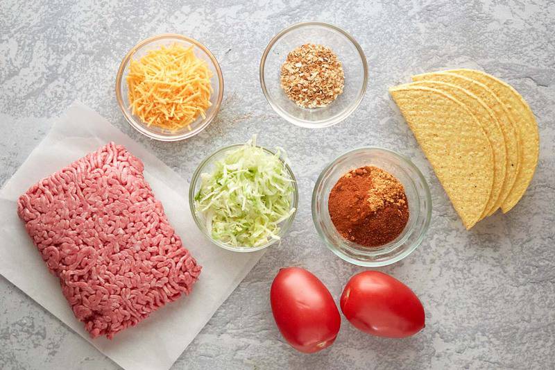 Taco Bell crunchy tacos ingredients.