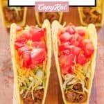dos tacos crujientes caseros de Taco Bell.