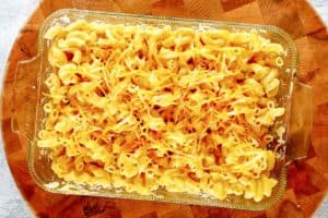 copycat Chick Fil A mac and cheese surpassing baking.