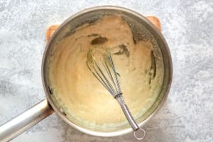 roux in a pan.
