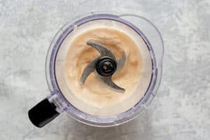 blended ice cream and milk in a blender.