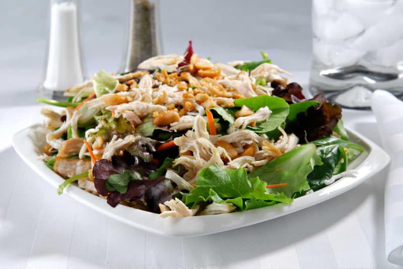 copycat Ming's Chinese Chicken Salad on a plate.