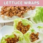 homemade PF Chang's lettuce wraps on a plate.