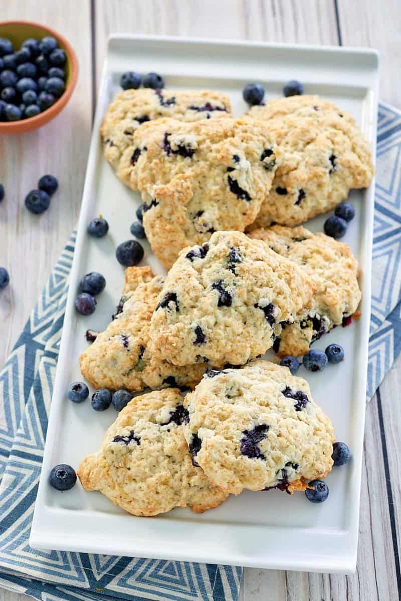 Fryin' Pan Bread Scones with Blueberries