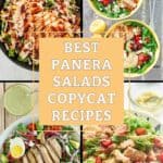 collage of copycat Panera salads.