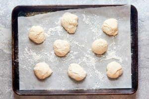 pizza dough balls.