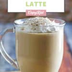 copycat Starbucks eggnog latte with whipped cream.