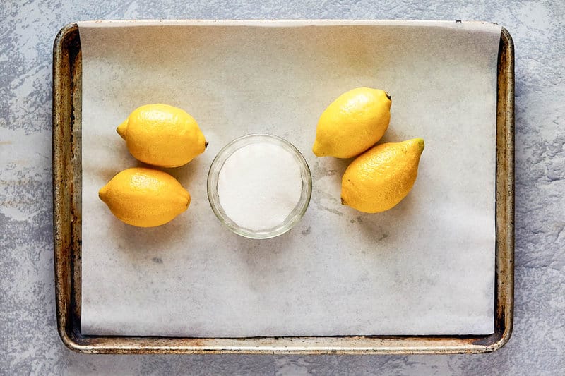 Chick Fil A lemonade ingredients on a tray.