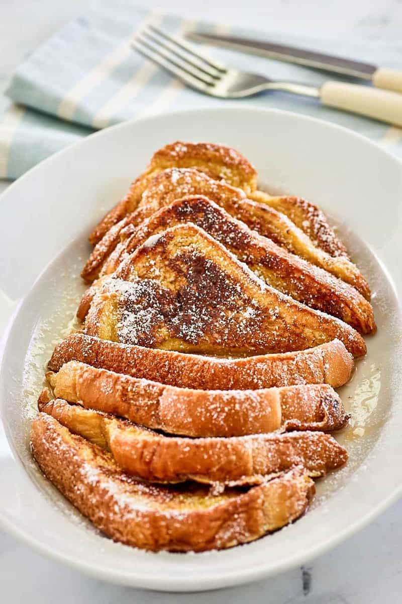 copycat IHOP French Toast slices on a large plate.