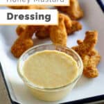 copycat Outback Steakhouse honey mustard dressing in a small bowl.