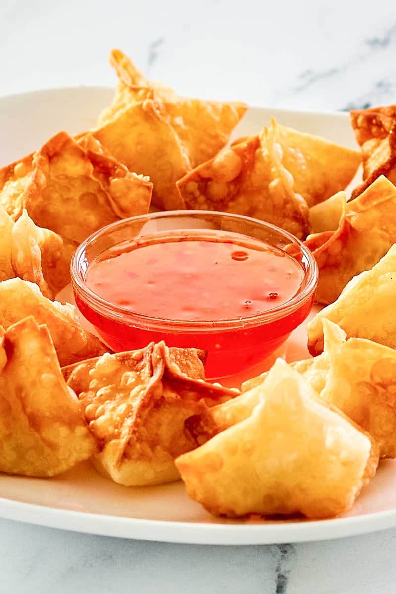 copycat Panda Express Cream Cheese Rangoon appetizer.