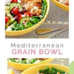 copycat Panera Mediterranean grain bowl with chicken.
