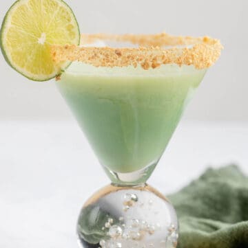 copycat Tommy Bahama Key Lime Martini with graham cracker rim.