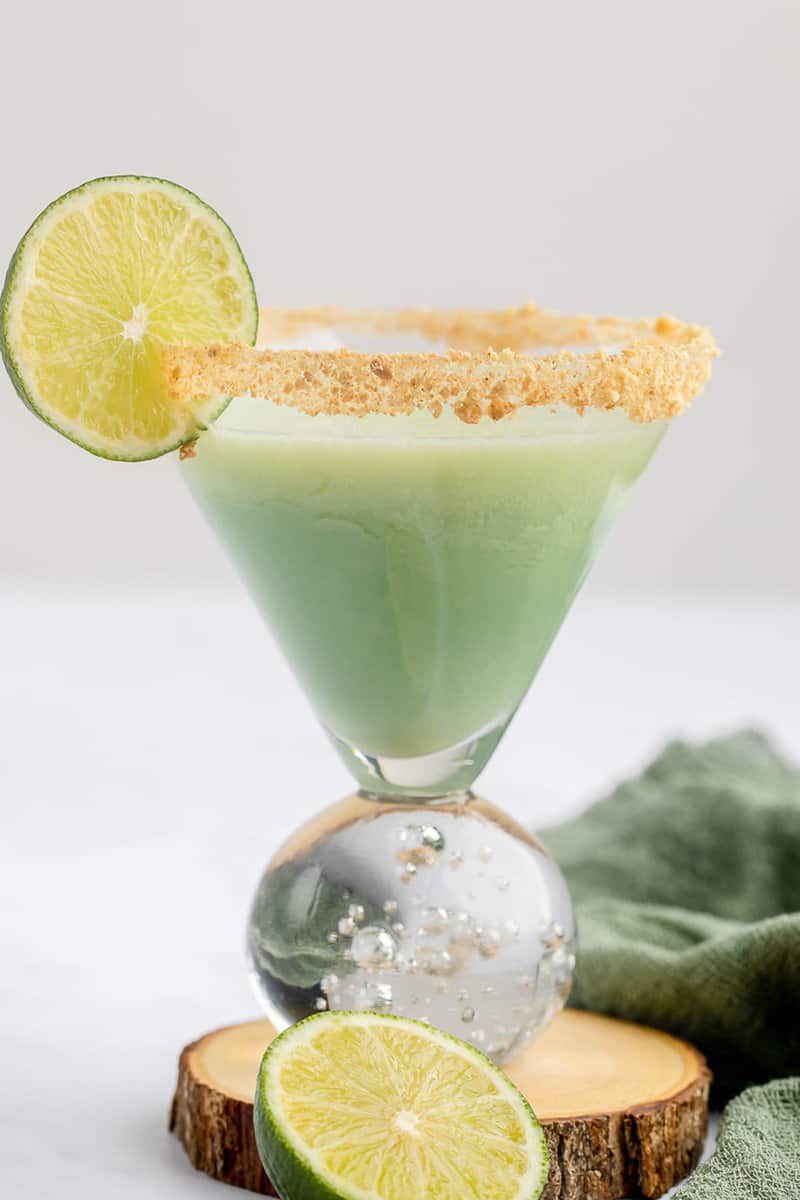 copycat Tommy Bahama Key Lime Martini with graham cracker rim.