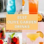 collage di quattro drink imitazioni Olive Garden.