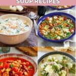 copycat Olive Garden soups in a collage.