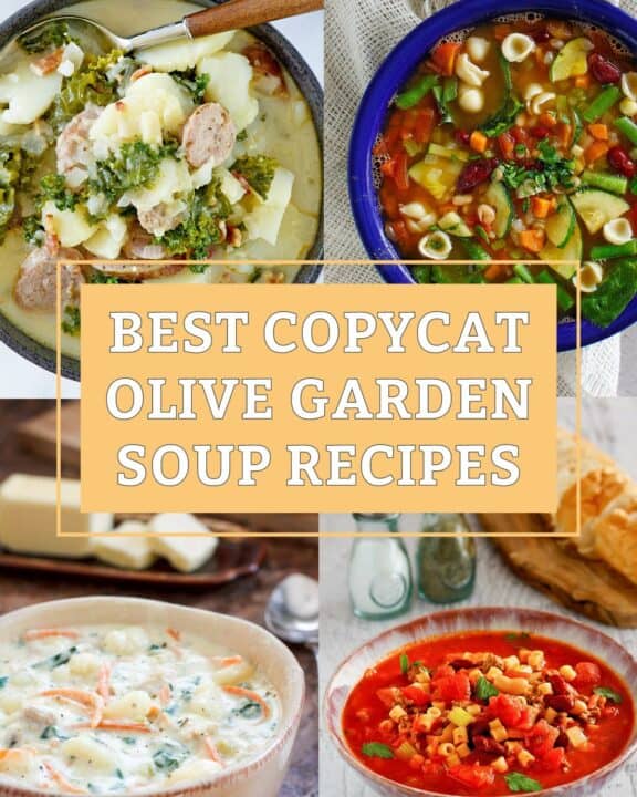 four Olive Garden copycat soups.