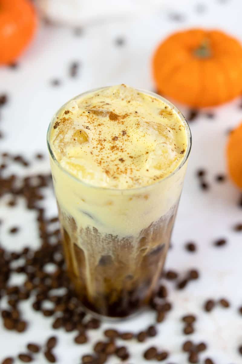 Copycat Starbucks Pumpkin Cream Cold Brew - Kalejunkie