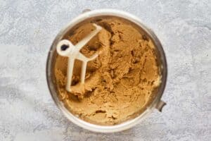 creamed butter and sugar in a mixing bowl.