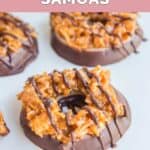homemade Girl Scout samoa cookie.