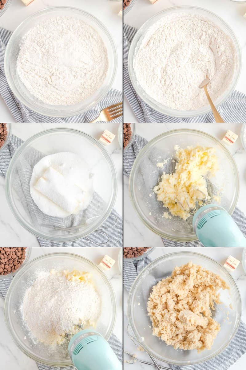 steps for making butter cookie dough.