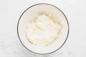 goat cheese mixture in a bowl.