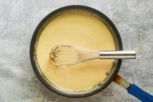 cornmeal mixture in a skillet.