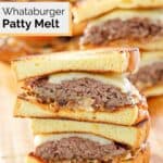 homemade Whataburger patty melt sandwiches.