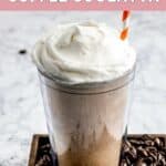 homemade Dunkin coffee coolatta with whipped cream.