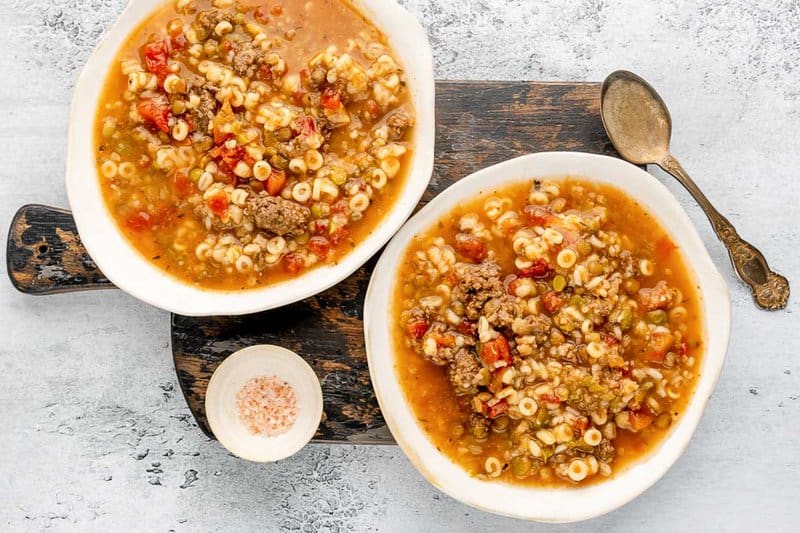 two bowls of friendship soup.