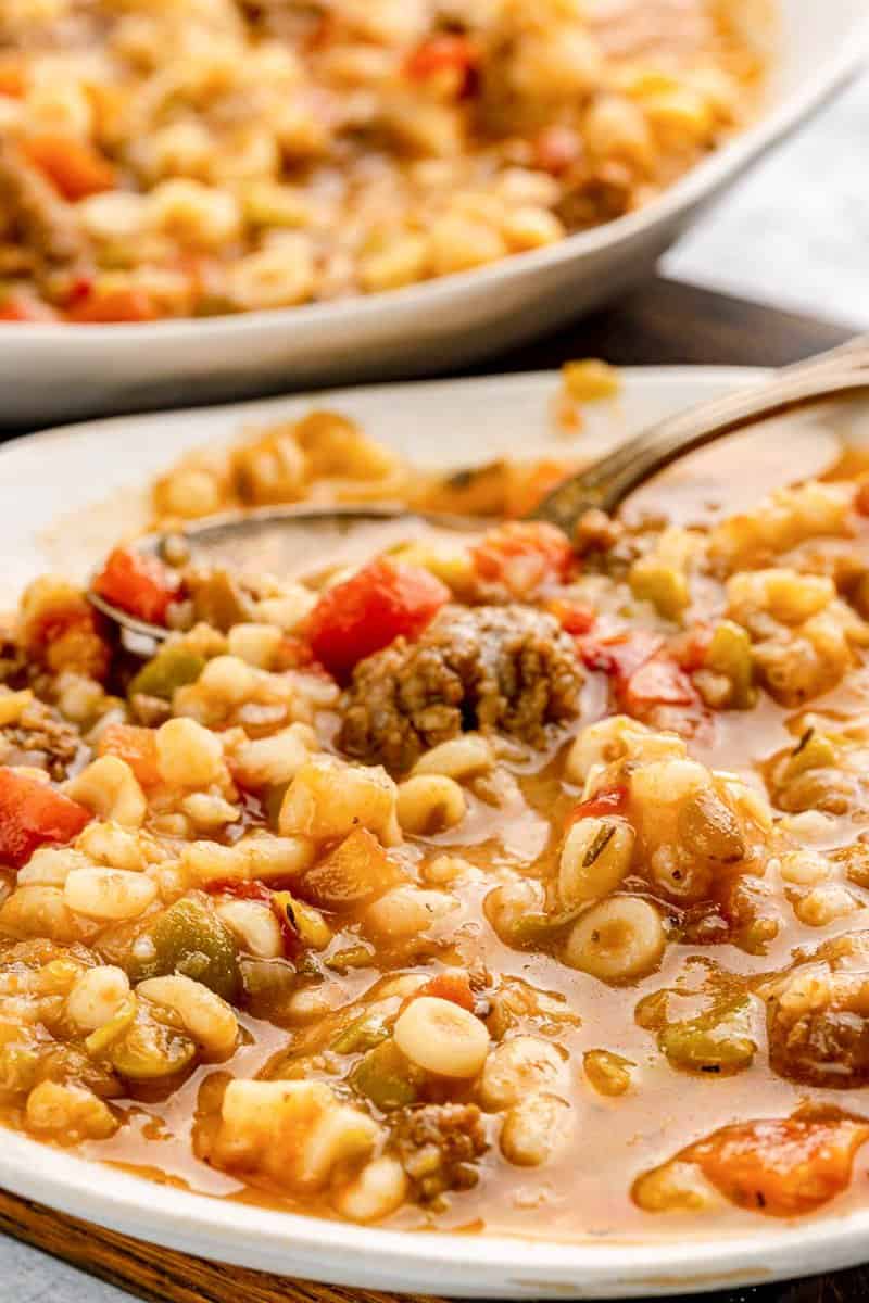 friendship soup in a bowl.