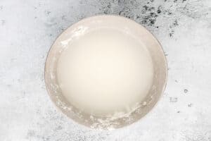 cornstarch and water slurry in a bowl.