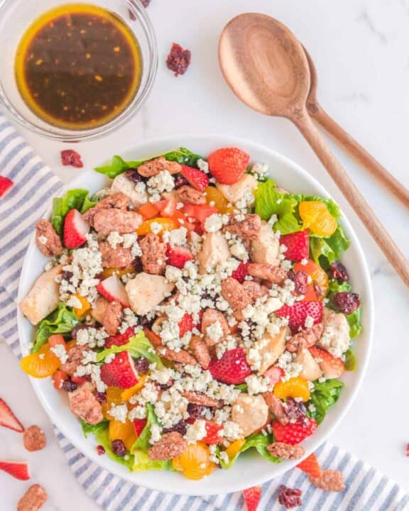 copycat O'Charley's California chicken salad and balsamic dressing.