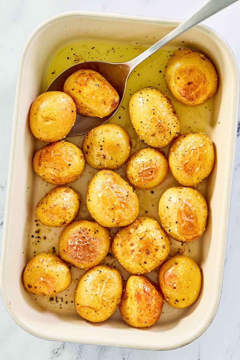 Slow Cooker Purple Mashed Potatoes with baby potatoes