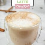 a mug of homemade Starbucks chai tea latte.
