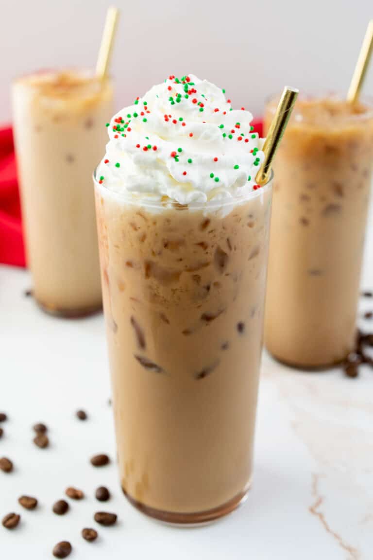 copycat Starbucks iced sugar cookie latte.