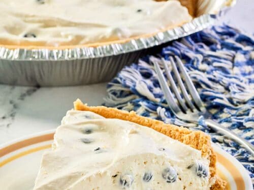 Blueberry Cream Pie - The Baker Chick