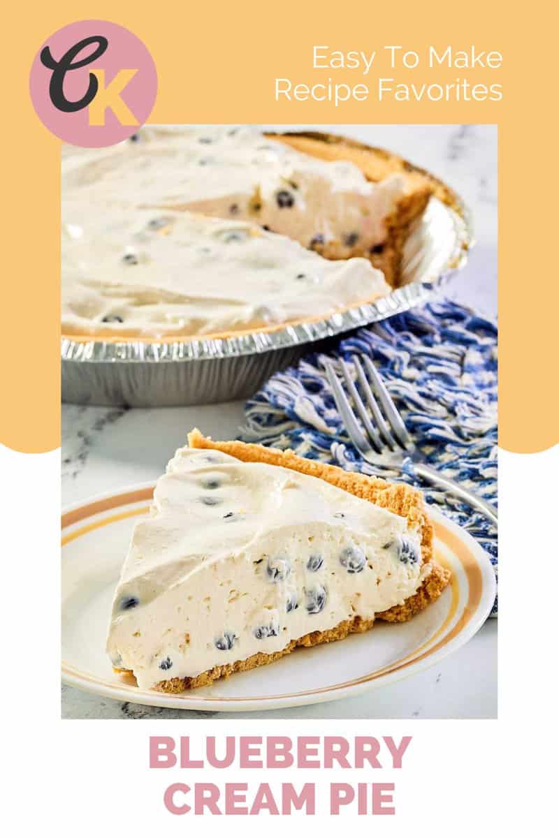 Simple No Bake Blueberry Cream Pie Tasty Made Simple 