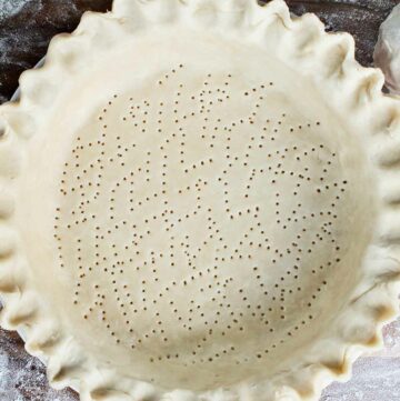 overhead view of a Martha Stewart pie crust.