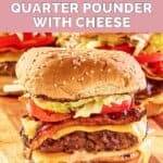 homemade McDonald's smoky BLT quarter pounder with cheese hamburger.