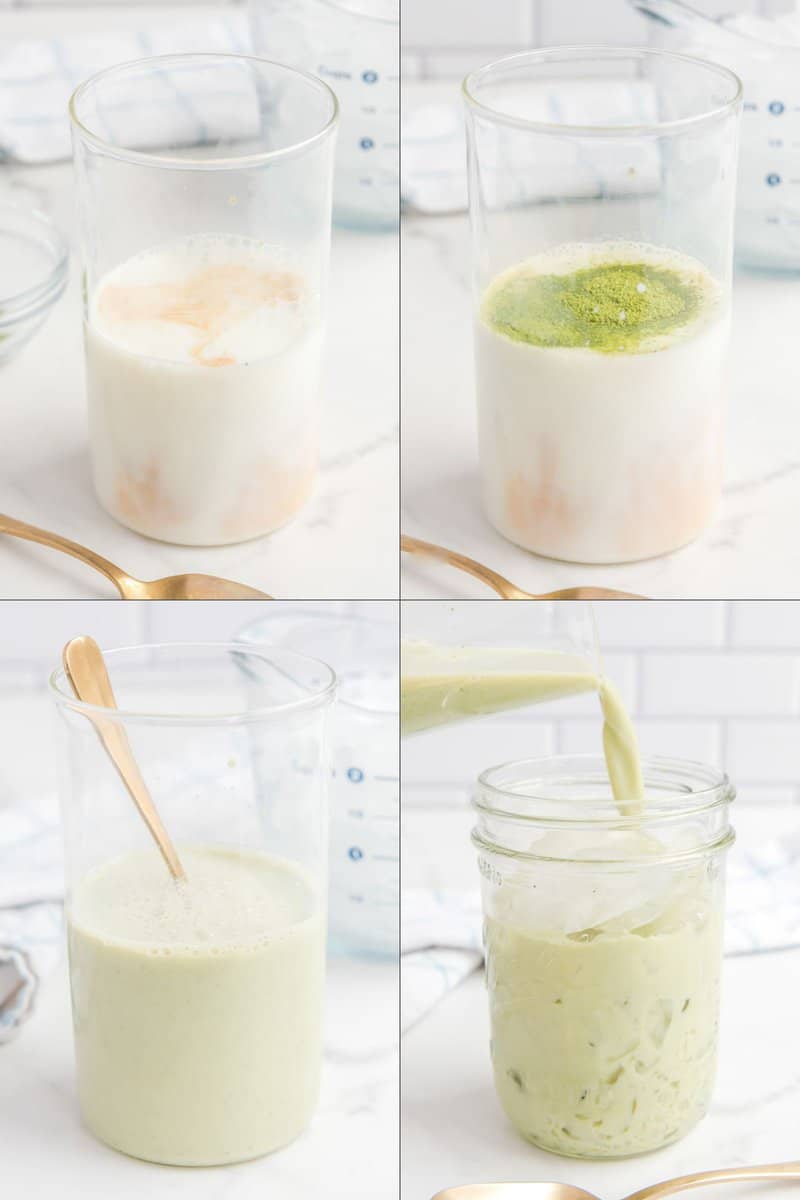 90-Second Iced Matcha Latte Recipe Oat Milk (Starbucks Copycat)